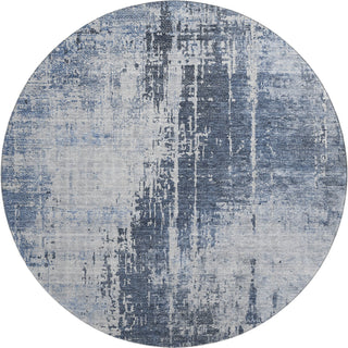 Piper Looms Mayfield Modern AMF796 Navy Machine Washable Area Rug Round Main Image