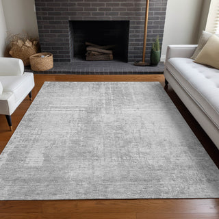 Piper Looms Mayfield Modern AMF796 Silver Machine Washable Area Rug Lifestyle Image Feature