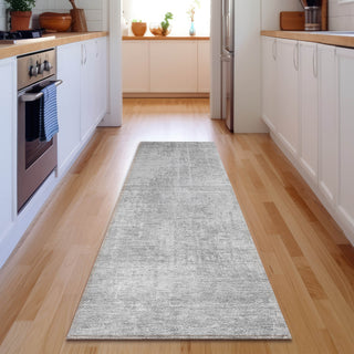 Piper Looms Mayfield Modern AMF796 Silver Machine Washable Area Rug Runner Lifestyle Image Feature