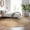 Piper Looms Mayfield Modern AMF796 Terracotta Machine Washable Area Rug Round Lifestyle Image Feature