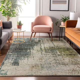 Piper Looms Mayfield Modern AMF797 Sage Machine Washable Area Rug Lifestyle Image Feature