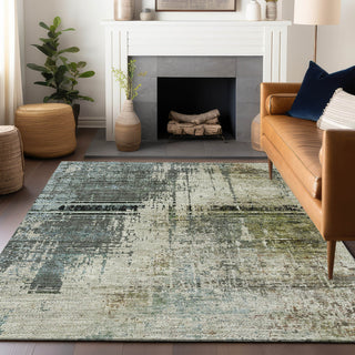 Piper Looms Mayfield Modern AMF797 Sage Machine Washable Area Rug Lifestyle Image Feature