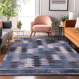 Piper Looms Mayfield Southwest AMF798 Blue Machine Washable Area Rug Lifestyle Image Feature