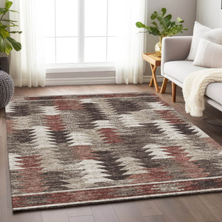 Piper Looms Mayfield Southwest AMF798 Chocolate Machine Washable Area Rug Lifestyle Image Feature