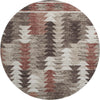 Piper Looms Mayfield Southwest AMF798 Chocolate Machine Washable Area Rug Round Main Image