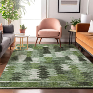 Piper Looms Mayfield Southwest AMF798 Olive Machine Washable Area Rug Lifestyle Image Feature