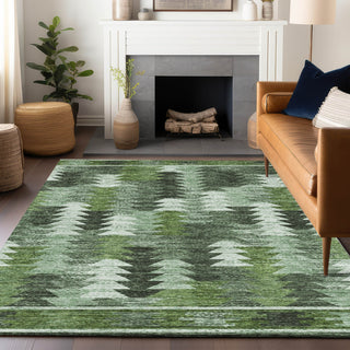 Piper Looms Mayfield Southwest AMF798 Olive Machine Washable Area Rug Lifestyle Image Feature