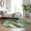 Piper Looms Mayfield Southwest AMF798 Olive Machine Washable Area Rug Round Lifestyle Image Feature