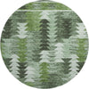 Piper Looms Mayfield Southwest AMF798 Olive Machine Washable Area Rug Round Main Image
