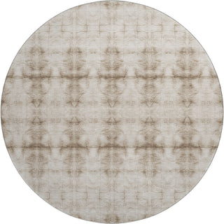 Piper Looms Mayfield Geometric AMF799 Beige Machine Washable Area Rug Round Main Image