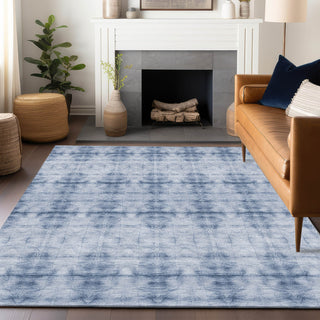 Piper Looms Mayfield Geometric AMF799 Blue Machine Washable Area Rug Lifestyle Image Feature