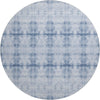 Piper Looms Mayfield Geometric AMF799 Blue Machine Washable Area Rug Round Main Image