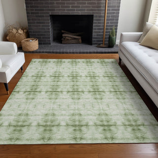 Piper Looms Mayfield Geometric AMF799 Sage Machine Washable Area Rug Lifestyle Image Feature