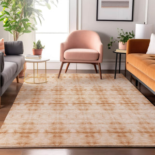 Piper Looms Mayfield Geometric AMF799 Salmon Machine Washable Area Rug Lifestyle Image Feature