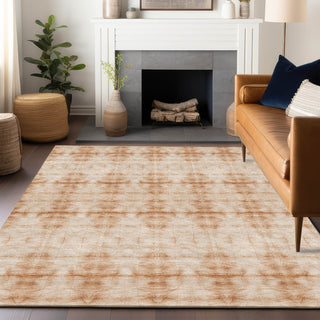 Piper Looms Mayfield Geometric AMF799 Salmon Machine Washable Area Rug Lifestyle Image Feature