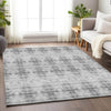 Piper Looms Mayfield Geometric AMF799 Silver Machine Washable Area Rug Lifestyle Image Feature
