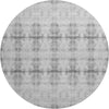 Piper Looms Mayfield Geometric AMF799 Silver Machine Washable Area Rug Round Main Image