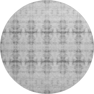 Piper Looms Mayfield Geometric AMF799 Silver Machine Washable Area Rug Round Main Image