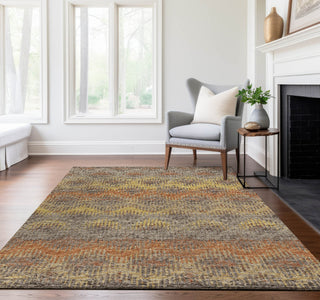 Piper Looms Mayfield Abstract Chevron AMF80 Canyon Machine Washable Area Rug Lifestyle Image Feature