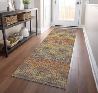 Piper Looms Mayfield Abstract Chevron AMF80 Canyon Machine Washable Area Rug Runner Lifestyle Image Feature