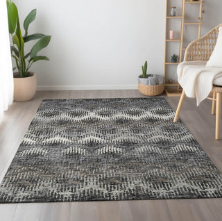 Piper Looms Mayfield Abstract Chevron AMF80 Shadow Machine Washable Area Rug Lifestyle Image Feature