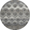Piper Looms Mayfield Abstract Chevron AMF80 Shadow Machine Washable Area Rug Round Main Image