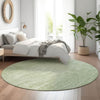 Piper Looms Mayfield Lines AMF800 Aloe Machine Washable Area Rug Round Lifestyle Image Feature