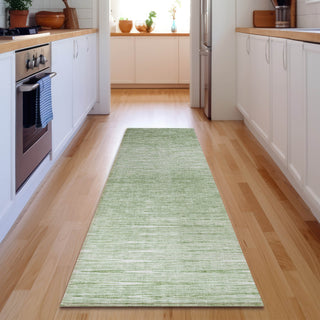 Piper Looms Mayfield Lines AMF800 Aloe Machine Washable Area Rug Runner Lifestyle Image Feature