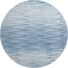 Piper Looms Mayfield Lines AMF800 Blue Machine Washable Area Rug Round Main Image