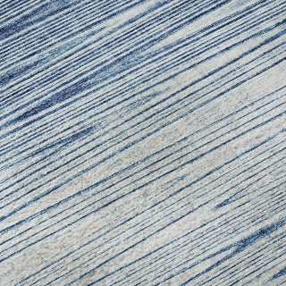 Piper Looms Mayfield Lines AMF800 Blue Machine Washable Area Rug Swatch Image