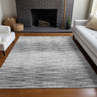 Piper Looms Mayfield Lines AMF800 Gray Machine Washable Area Rug Lifestyle Image Feature