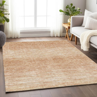 Piper Looms Mayfield Lines AMF800 Salmon Machine Washable Area Rug Lifestyle Image Feature