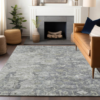 Piper Looms Mayfield Traditional AMF801 Gray Machine Washable Area Rug Lifestyle Image Feature