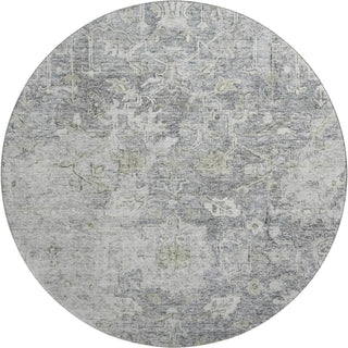 Piper Looms Mayfield Traditional AMF801 Gray Machine Washable Area Rug Round Main Image