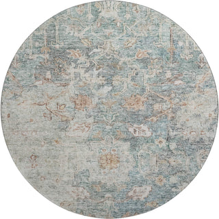 Piper Looms Mayfield Traditional AMF801 Green Machine Washable Area Rug Round Main Image