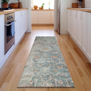Piper Looms Mayfield Traditional AMF801 Green Machine Washable Area Rug Runner Lifestyle Image Feature
