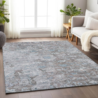 Piper Looms Mayfield Traditional AMF801 Mocha Machine Washable Area Rug Lifestyle Image Feature