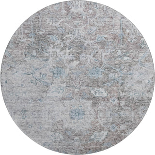 Piper Looms Mayfield Traditional AMF801 Mocha Machine Washable Area Rug Round Main Image