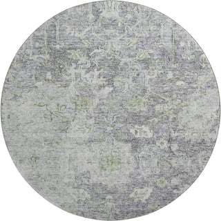 Piper Looms Mayfield Traditional AMF801 Plum Machine Washable Area Rug Round Main Image