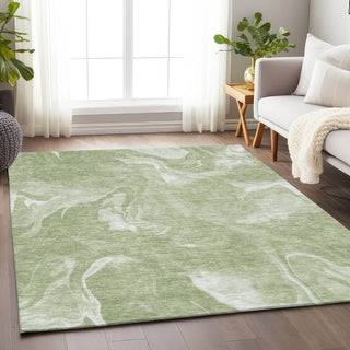 Piper Looms Mayfield Abstract AMF802 Aloe Machine Washable Area Rug Lifestyle Image Feature