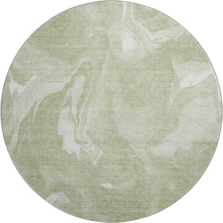 Piper Looms Mayfield Abstract AMF802 Aloe Machine Washable Area Rug Round Main Image