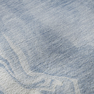 Piper Looms Mayfield Abstract AMF802 Blue Machine Washable Area Rug Swatch Image