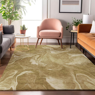 Piper Looms Mayfield Abstract AMF802 Brown Machine Washable Area Rug Lifestyle Image Feature