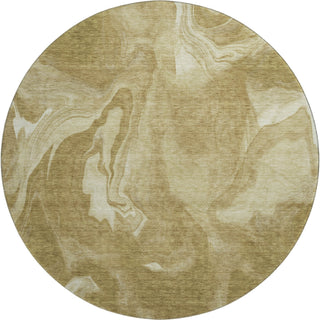 Piper Looms Mayfield Abstract AMF802 Brown Machine Washable Area Rug Round Main Image