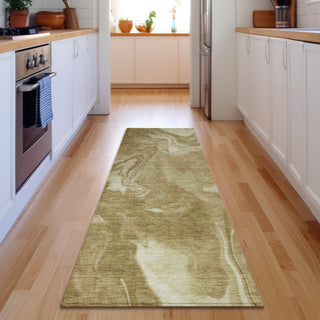 Piper Looms Mayfield Abstract AMF802 Brown Machine Washable Area Rug Runner Lifestyle Image Feature