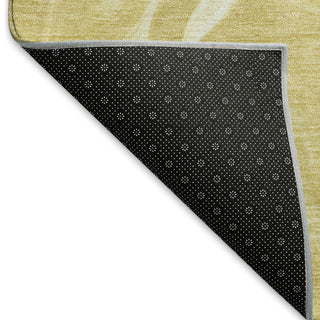 Piper Looms Mayfield Abstract AMF802 Gold Machine Washable Area Rug Backing Image