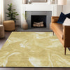 Piper Looms Mayfield Abstract AMF802 Gold Machine Washable Area Rug Lifestyle Image Feature