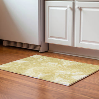 Piper Looms Mayfield Abstract AMF802 Gold Machine Washable Area Rug Scatter Lifestyle Image Feature