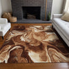 Piper Looms Mayfield Abstract AMF802 Paprika Machine Washable Area Rug Lifestyle Image Feature