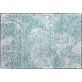 Piper Looms Mayfield Abstract AMF802 Teal Machine Washable Area Rug Scatter Main Image